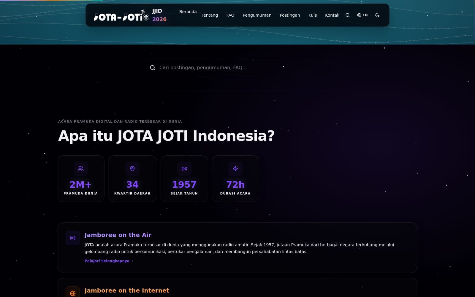 JOTA JOTI Indonesia — live screenshot 2